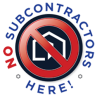 No sub contractors logo